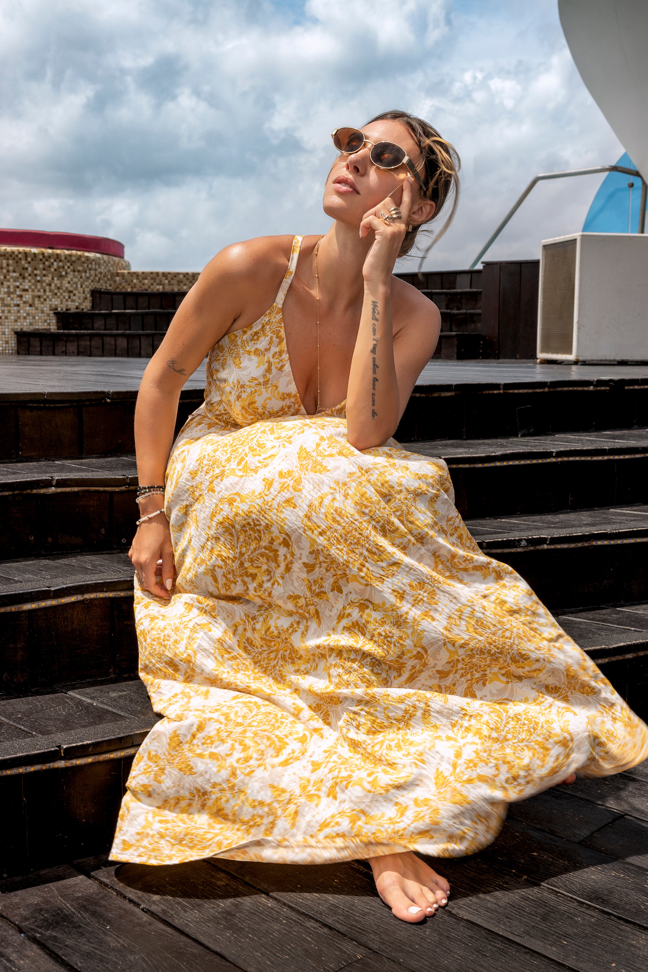 Vestido Sofia Yellow toile