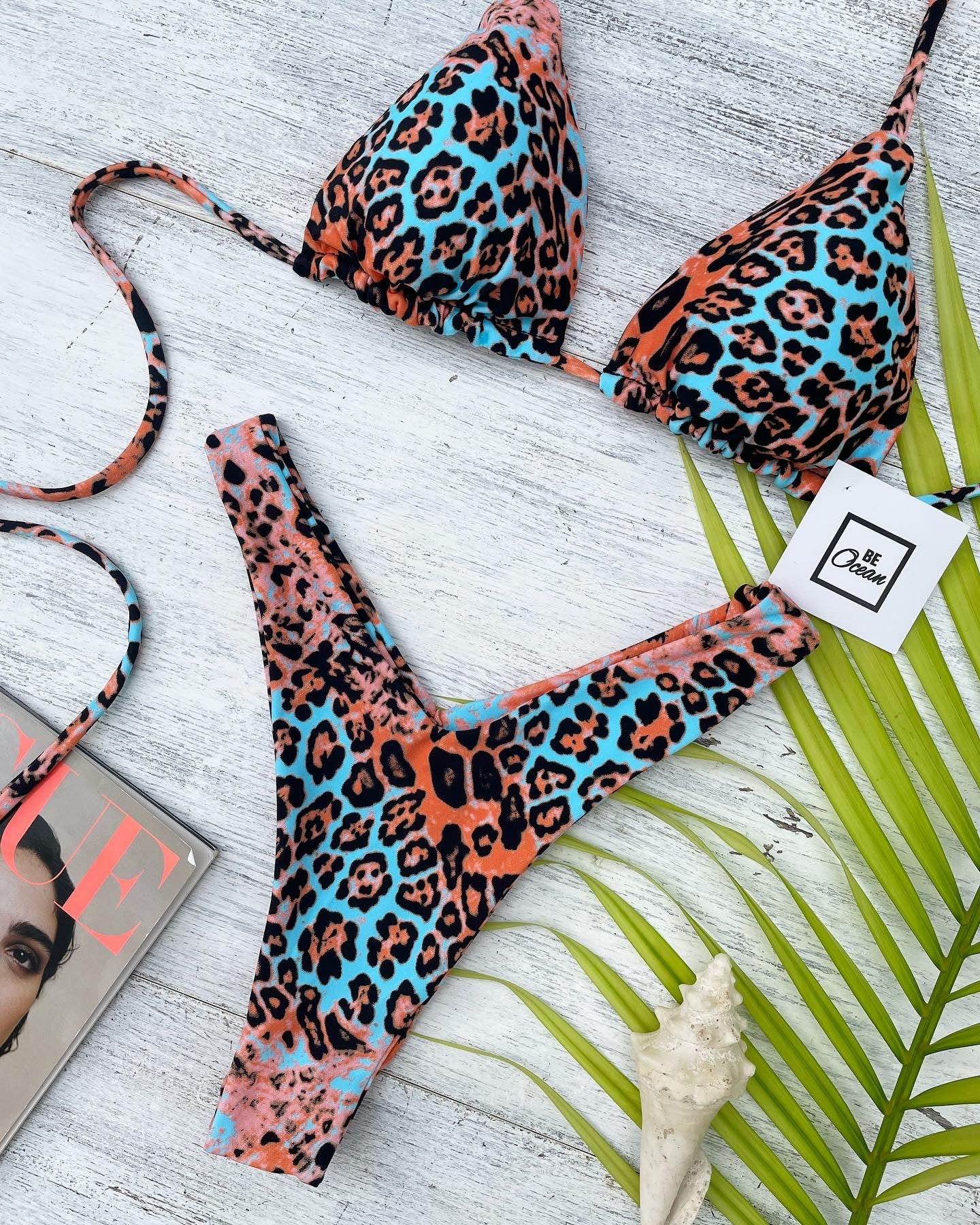 Bikini Set “Vania” Orange Jaguar