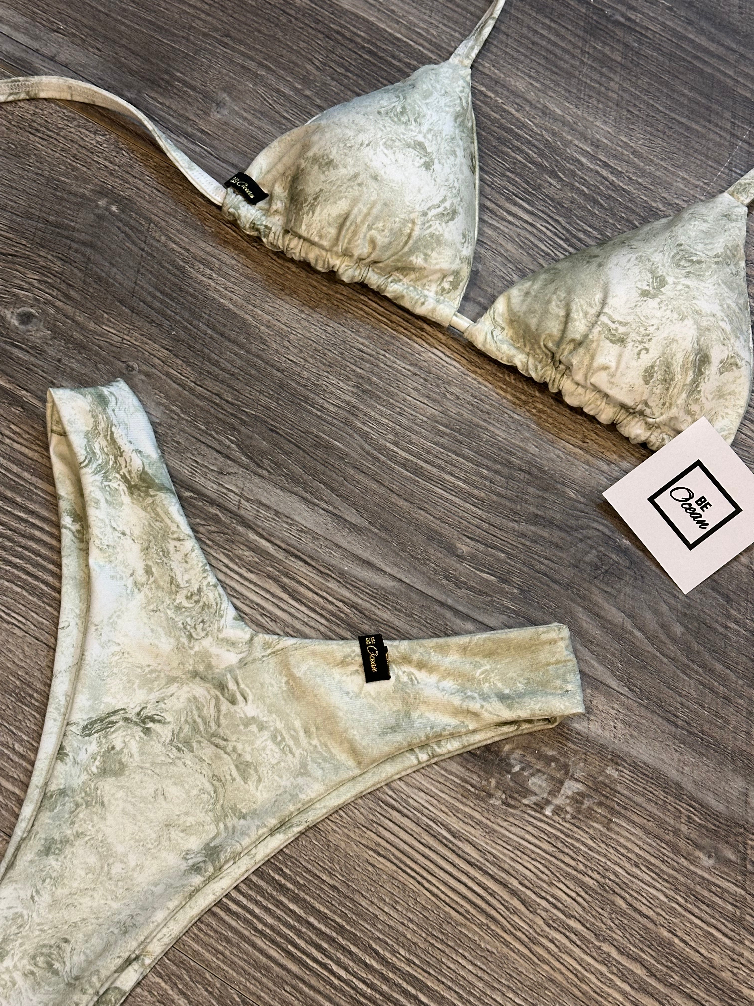 Bikini Set “Vania” Green Marble