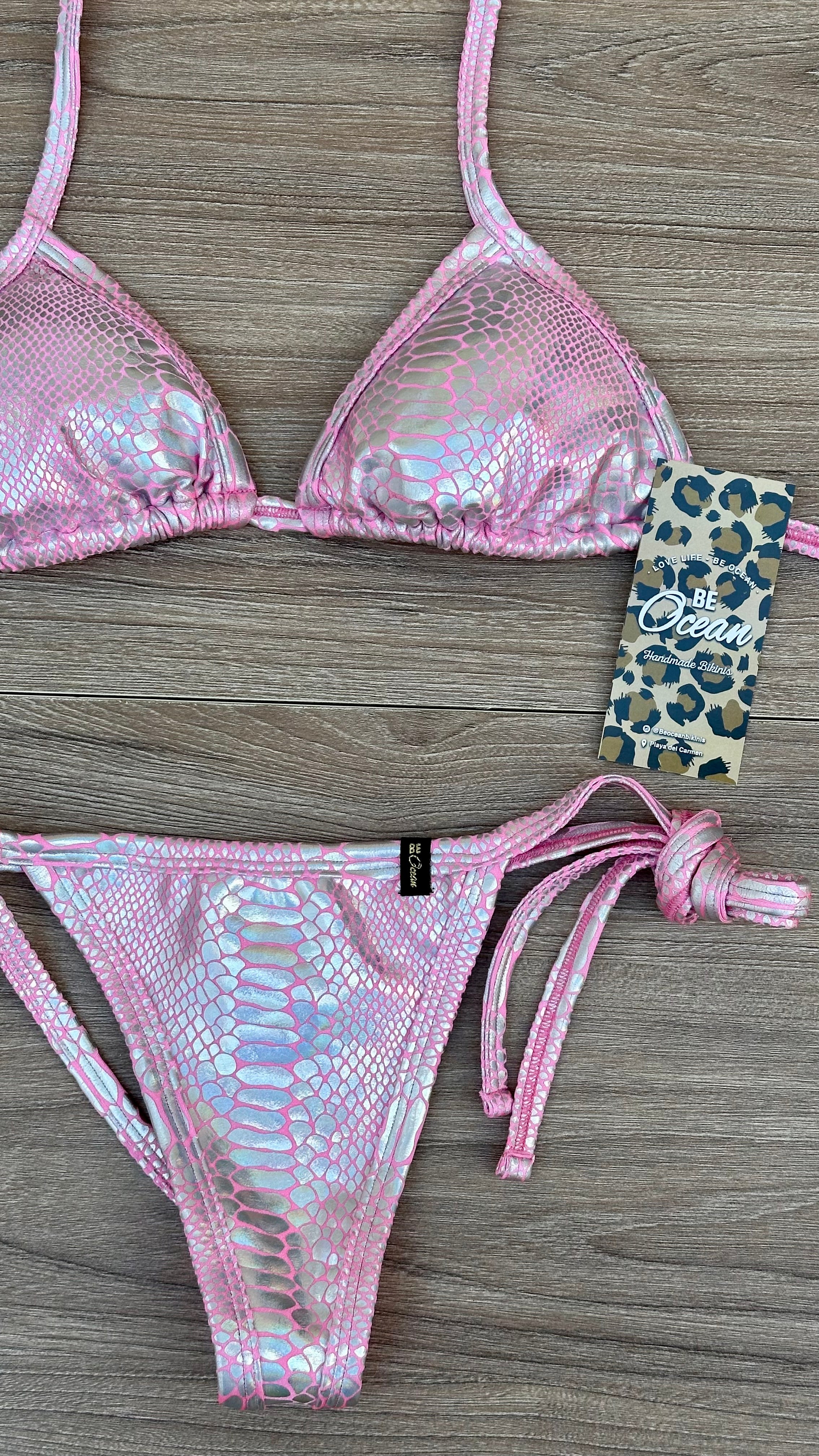 Bikini Set “Maca” Pink Snake