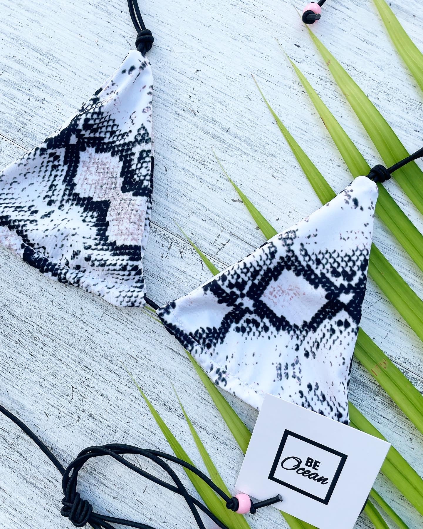 Microbikini Elástico White snake