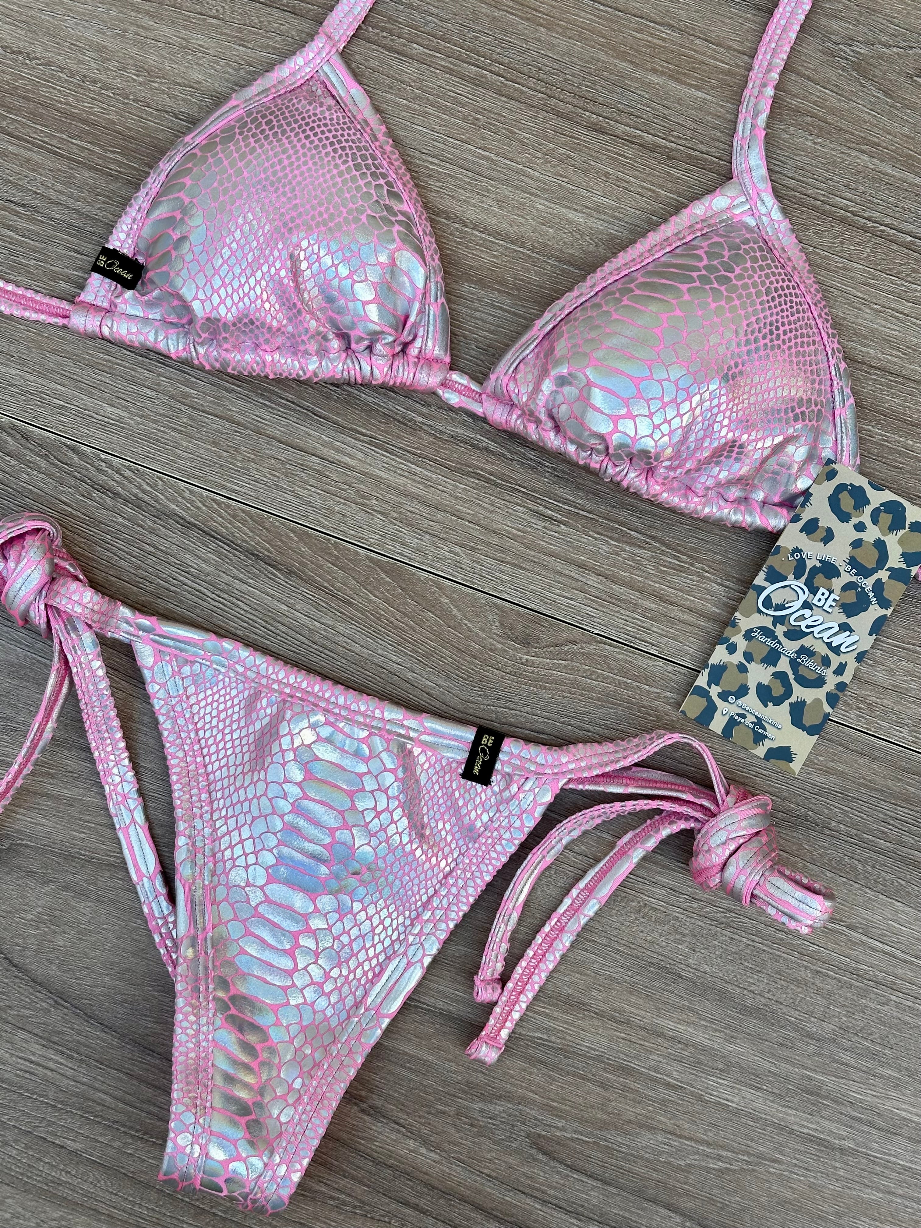 Bikini Set “Maca” Pink Snake