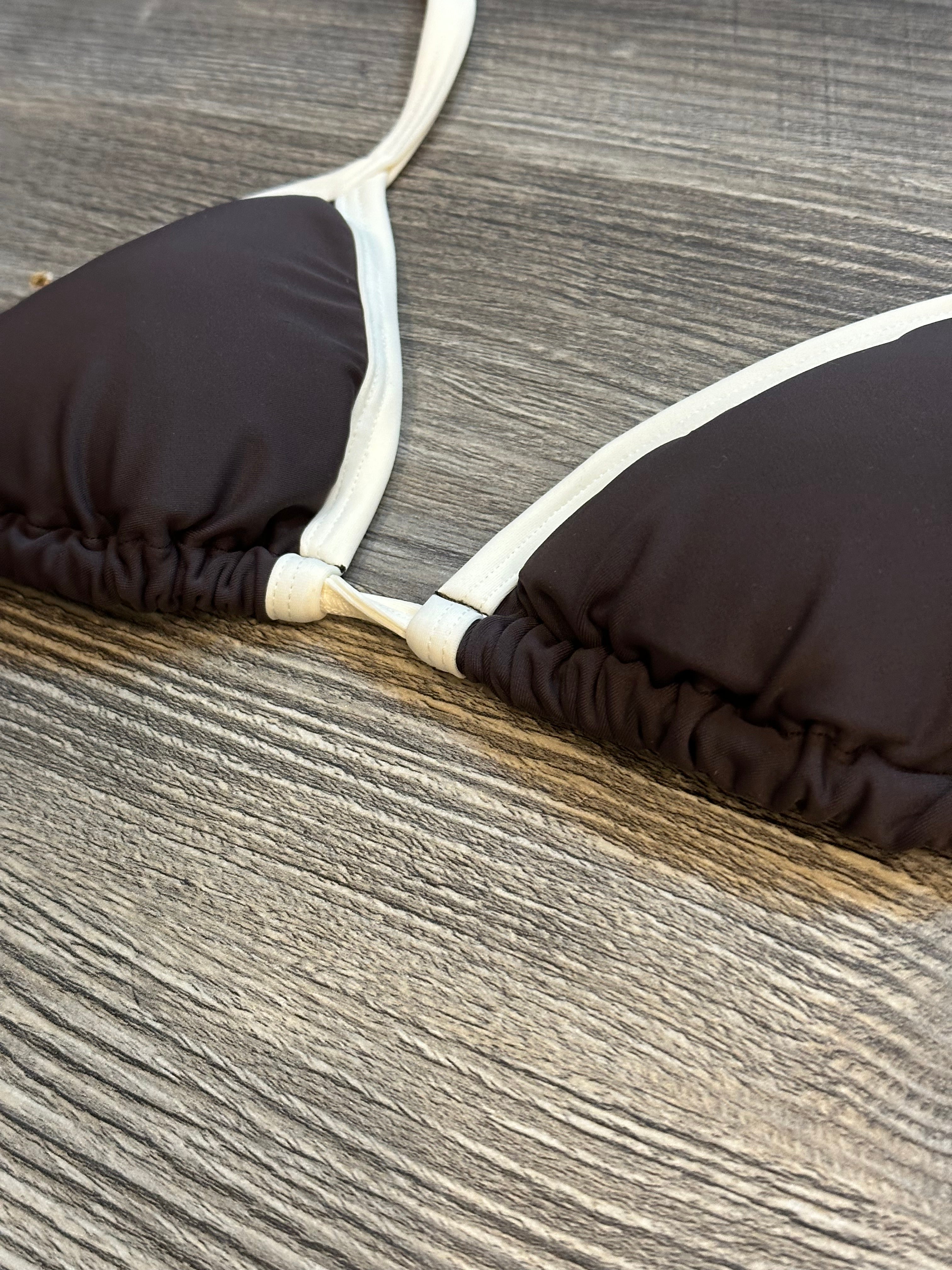 Bikini Set “Maca” Coffee & Ivory