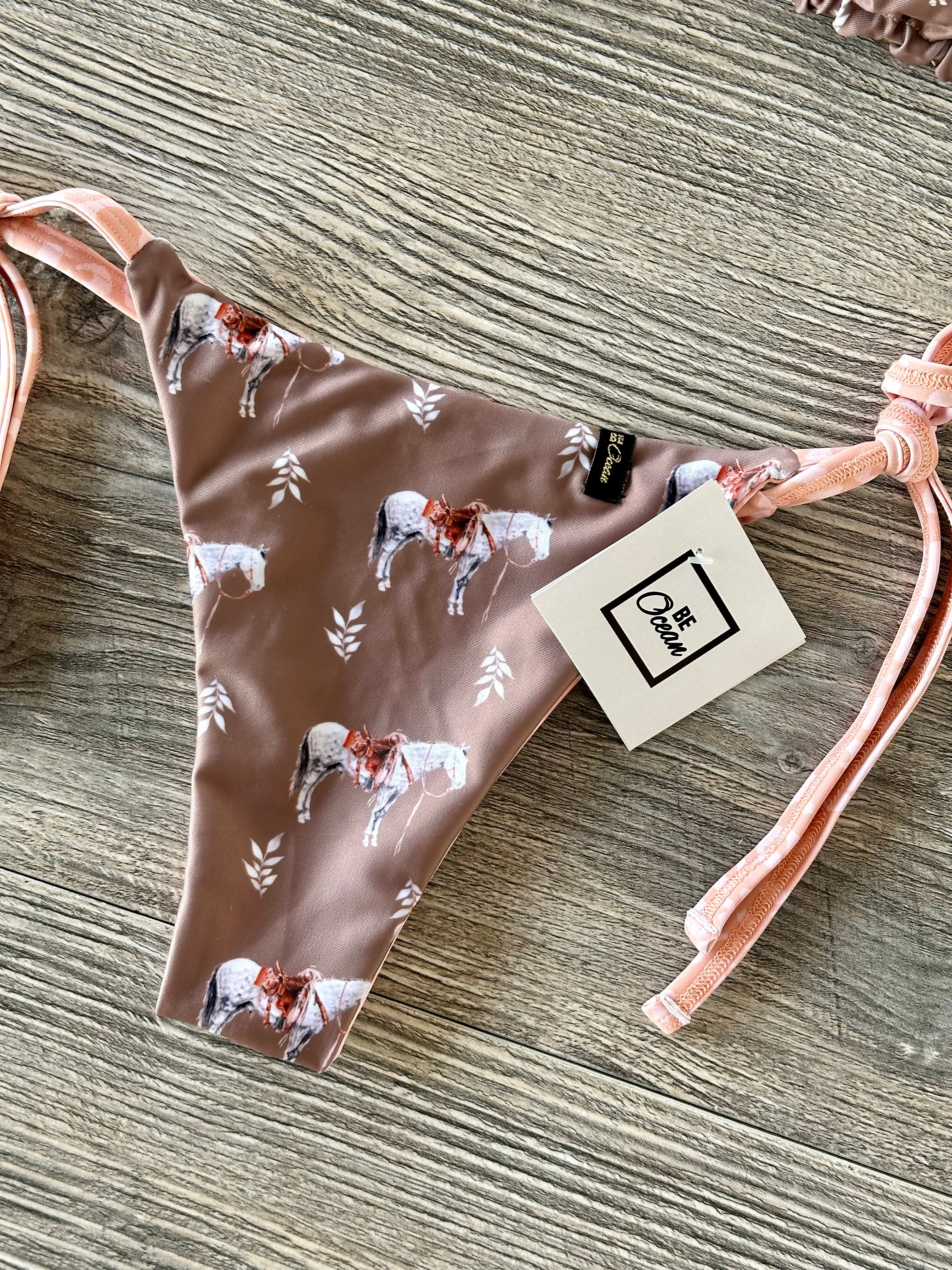 Bikini Set “Pamela” Horses (reversible)