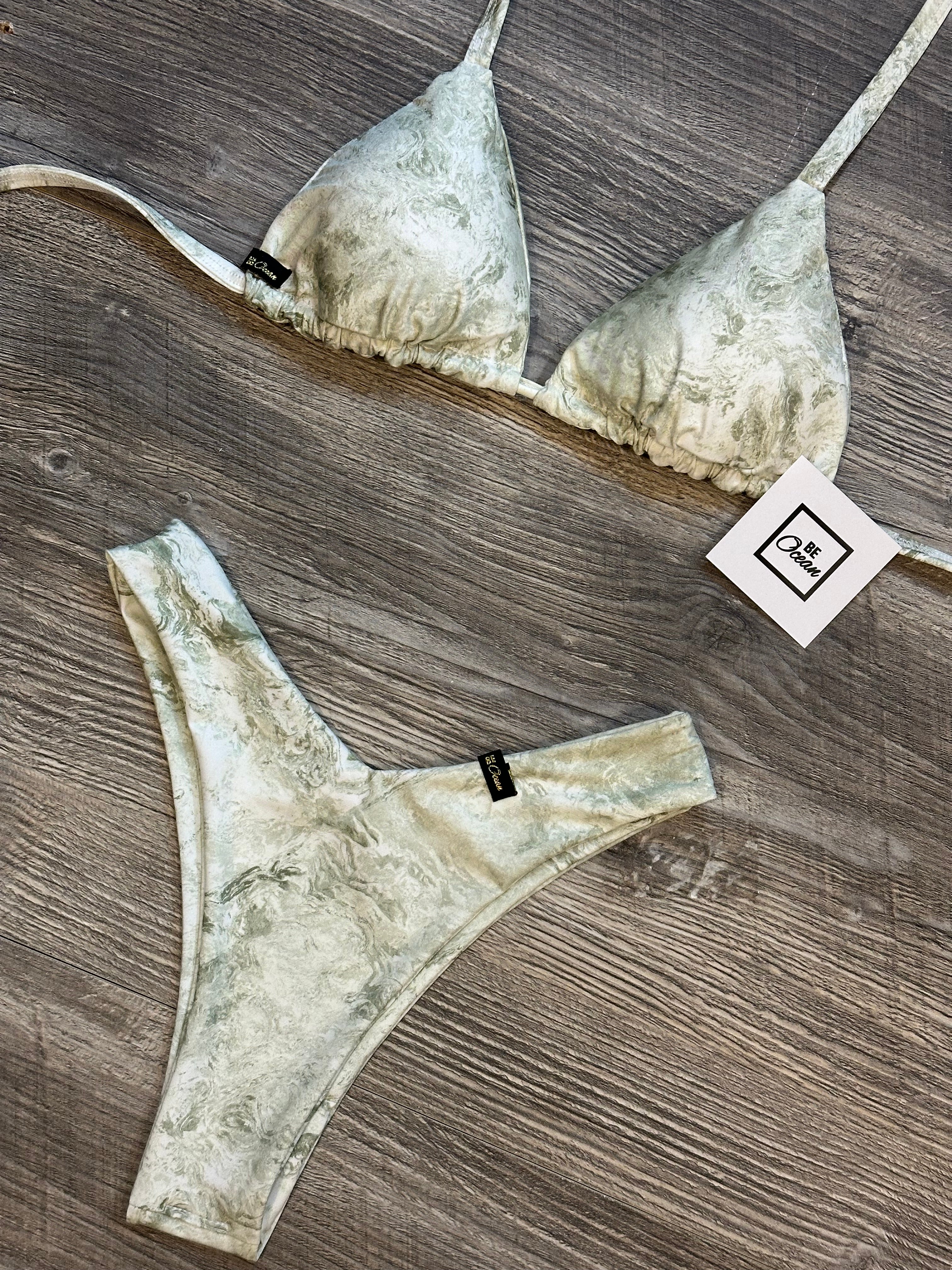 Bikini Set “Vania” Green Marble