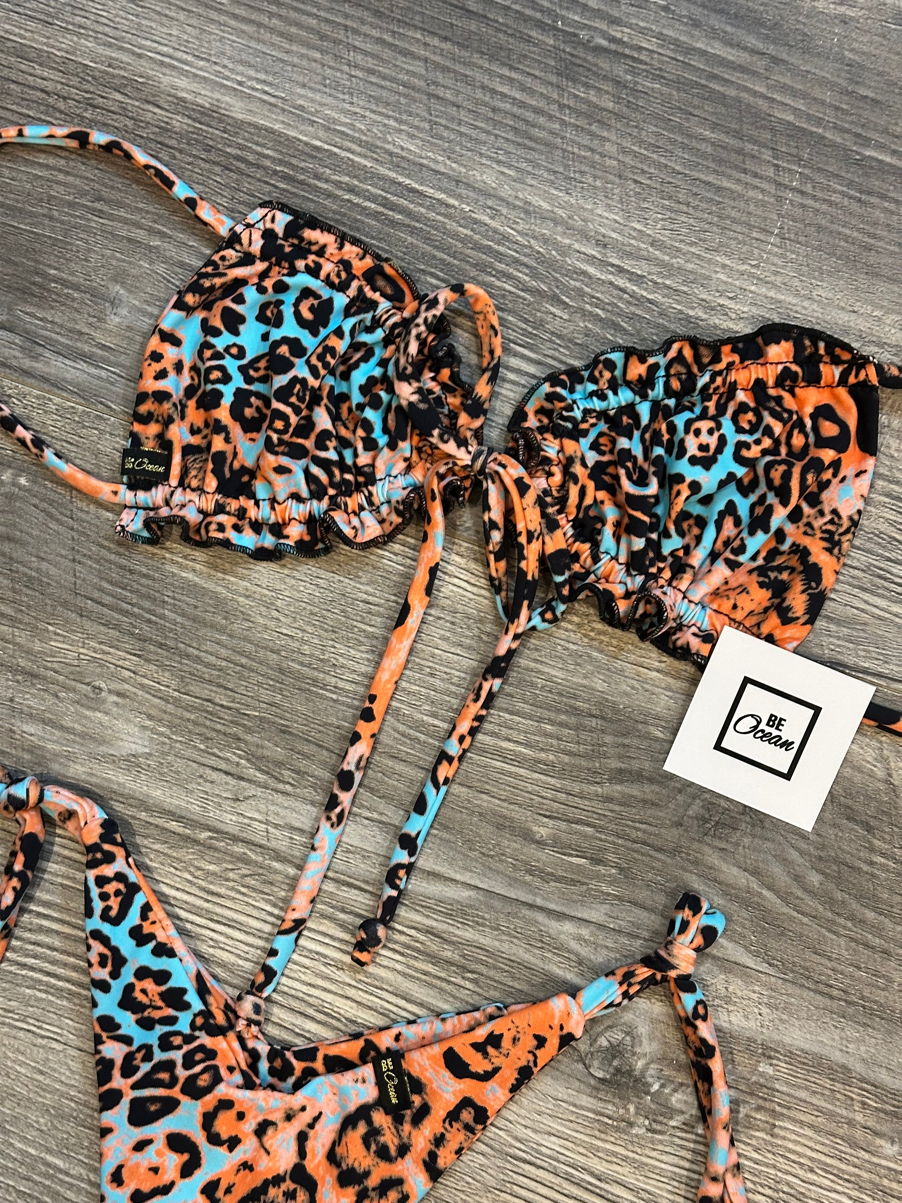 Bikini Set “Mariela” Orange Jaguar