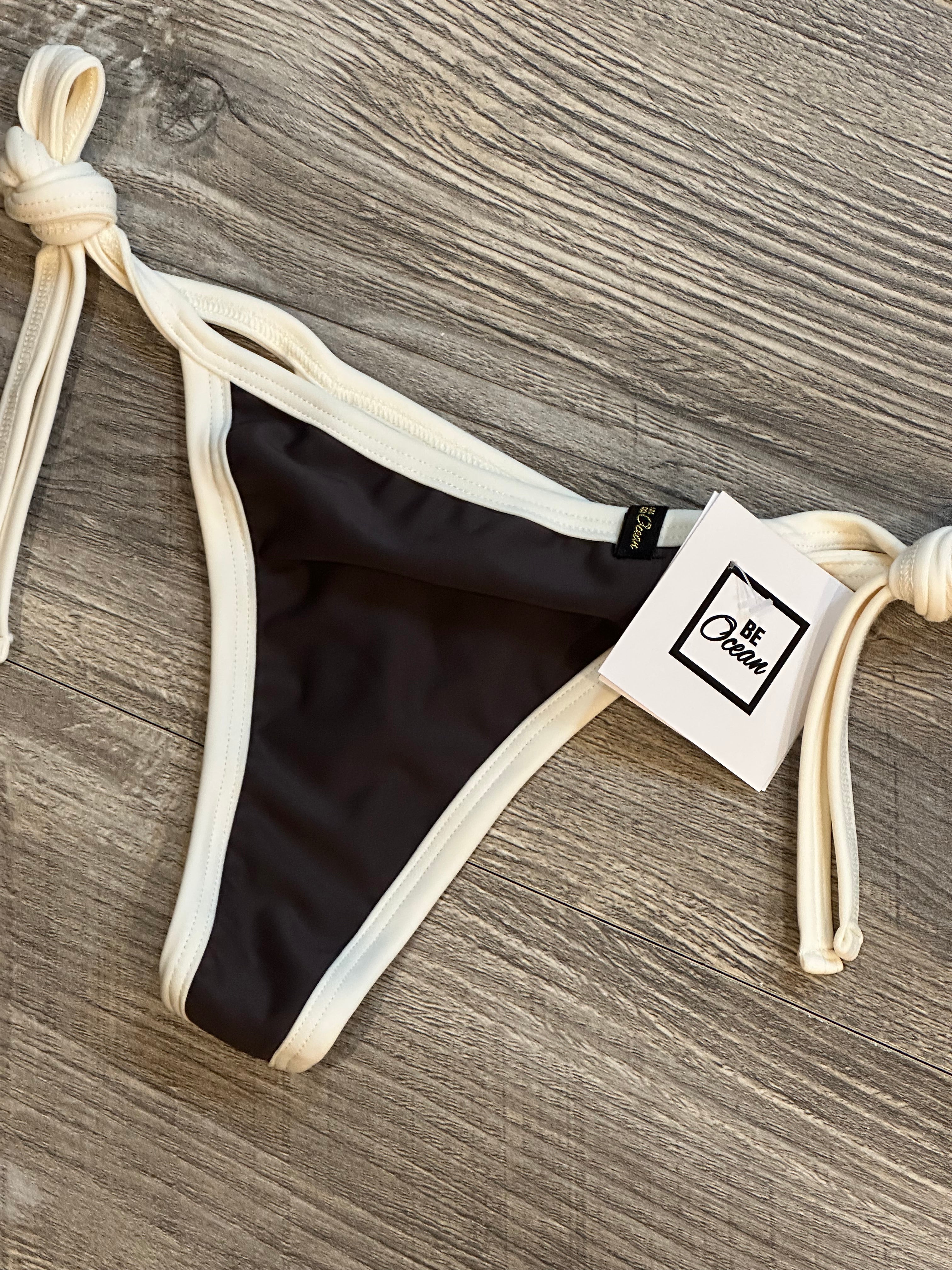 Bikini Set “Maca” Coffee & Ivory