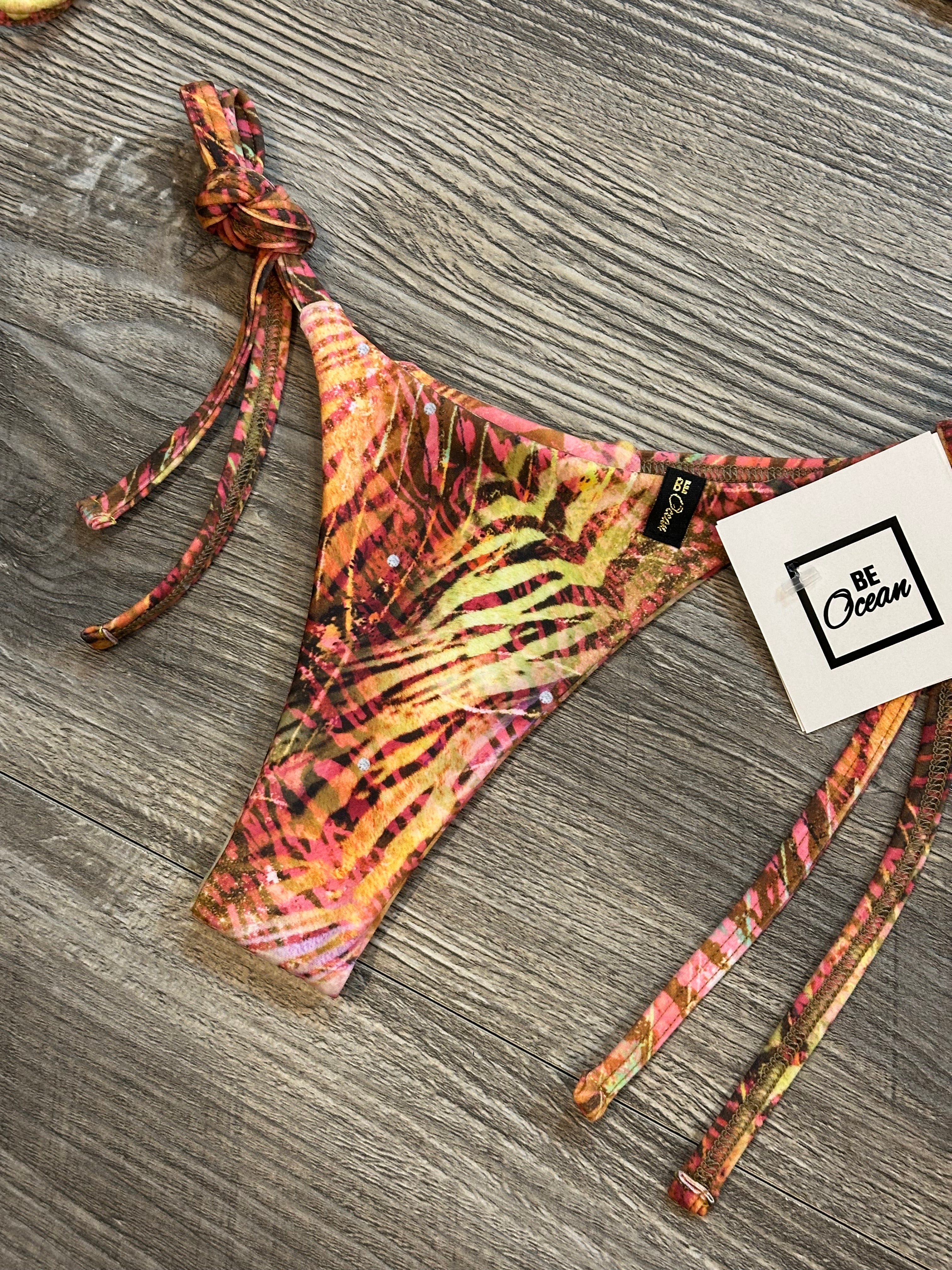 Microbikini Set zebra Orange Warhol