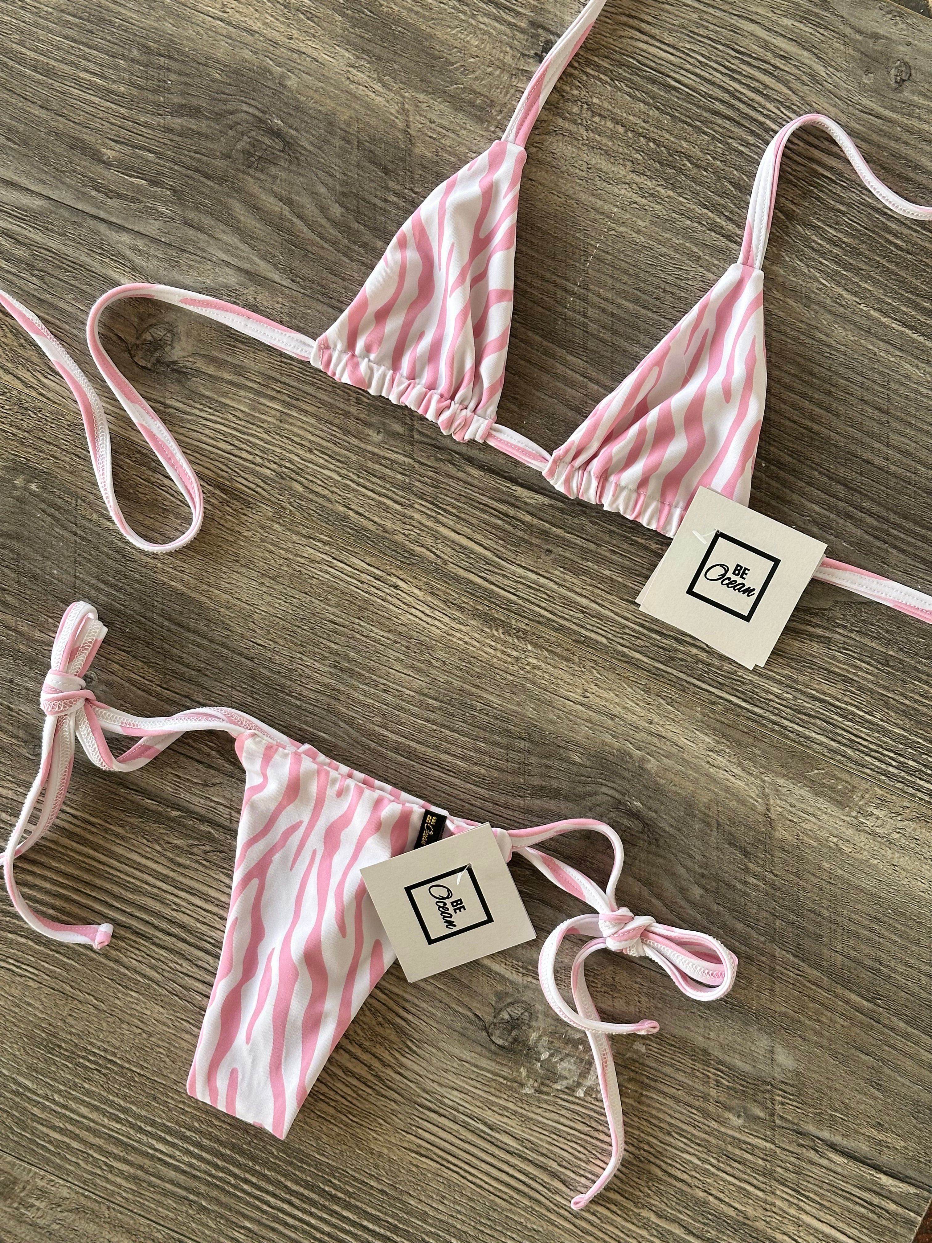 Microbikini Set Pink Zebra