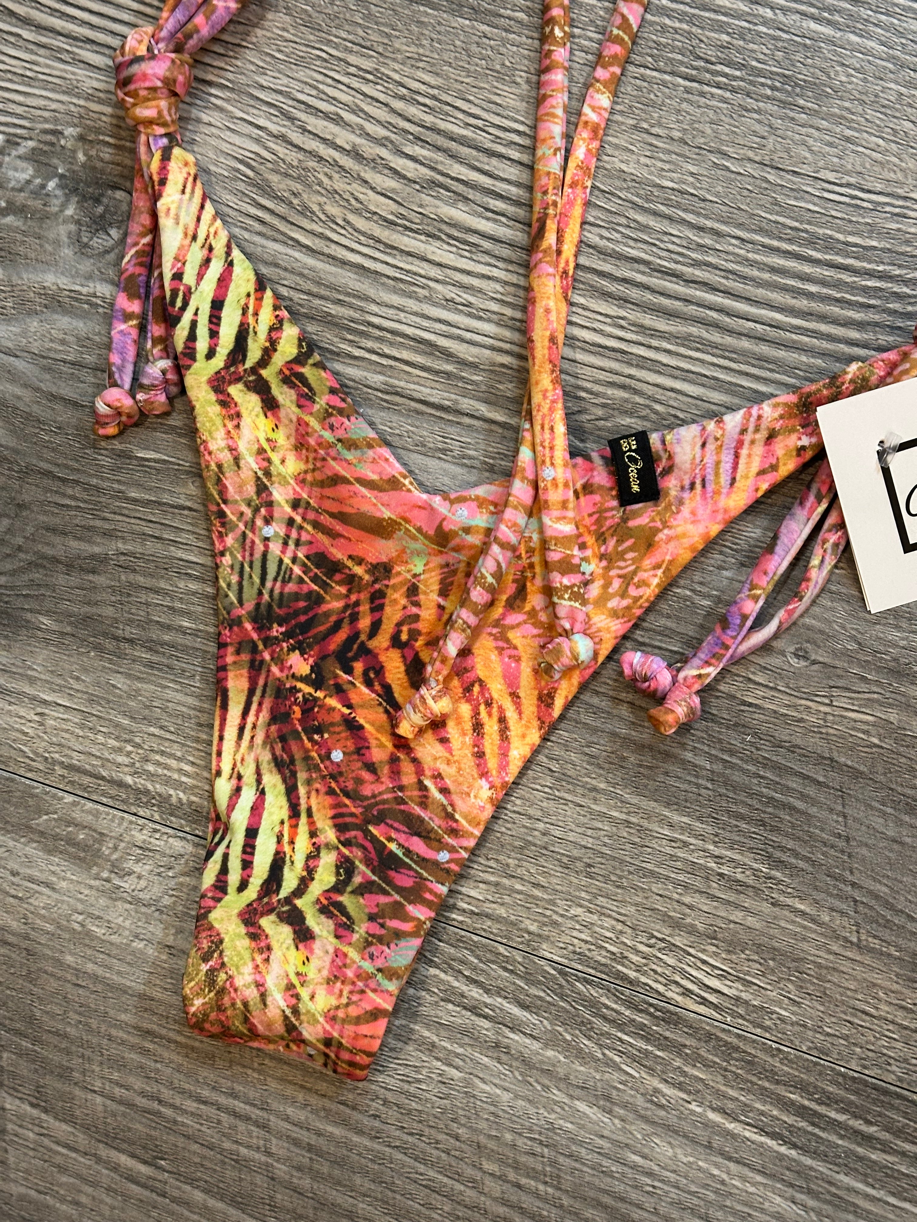 Bikini Set “Mariela” Zebra Orange Warhol