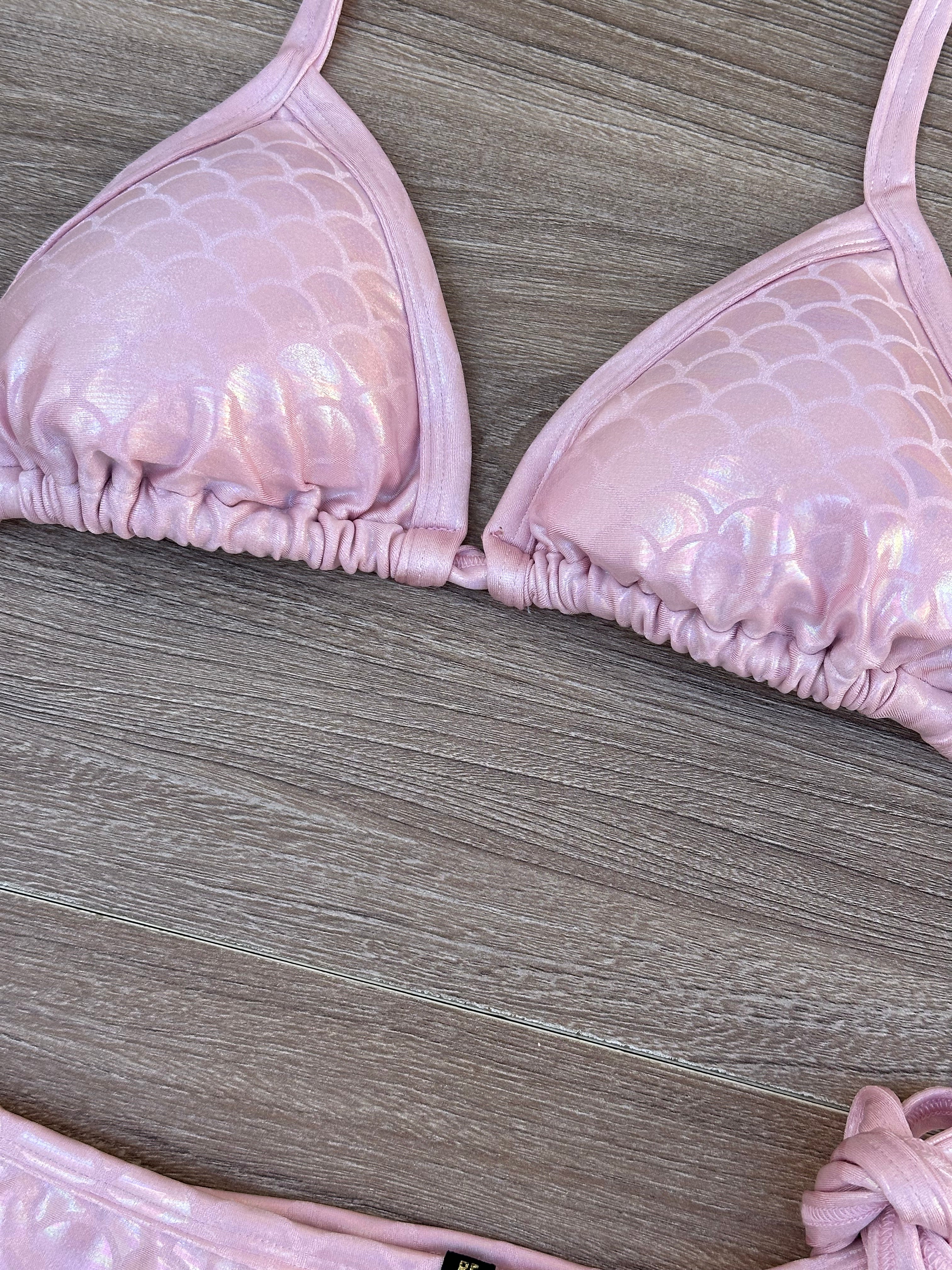 Bikini Set “Maca” cotton pink mermaid