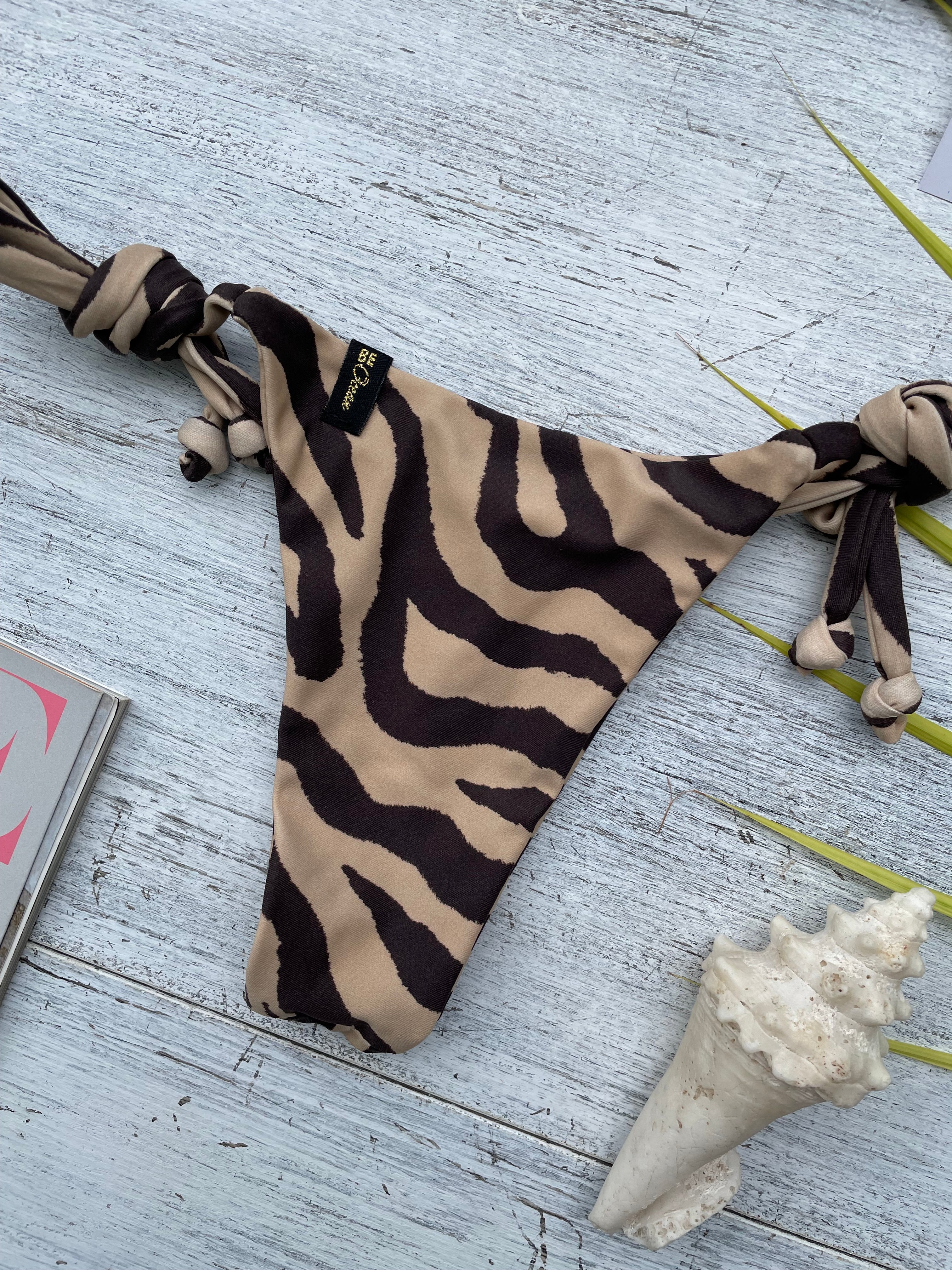 Microbikini Set Brown Zebra