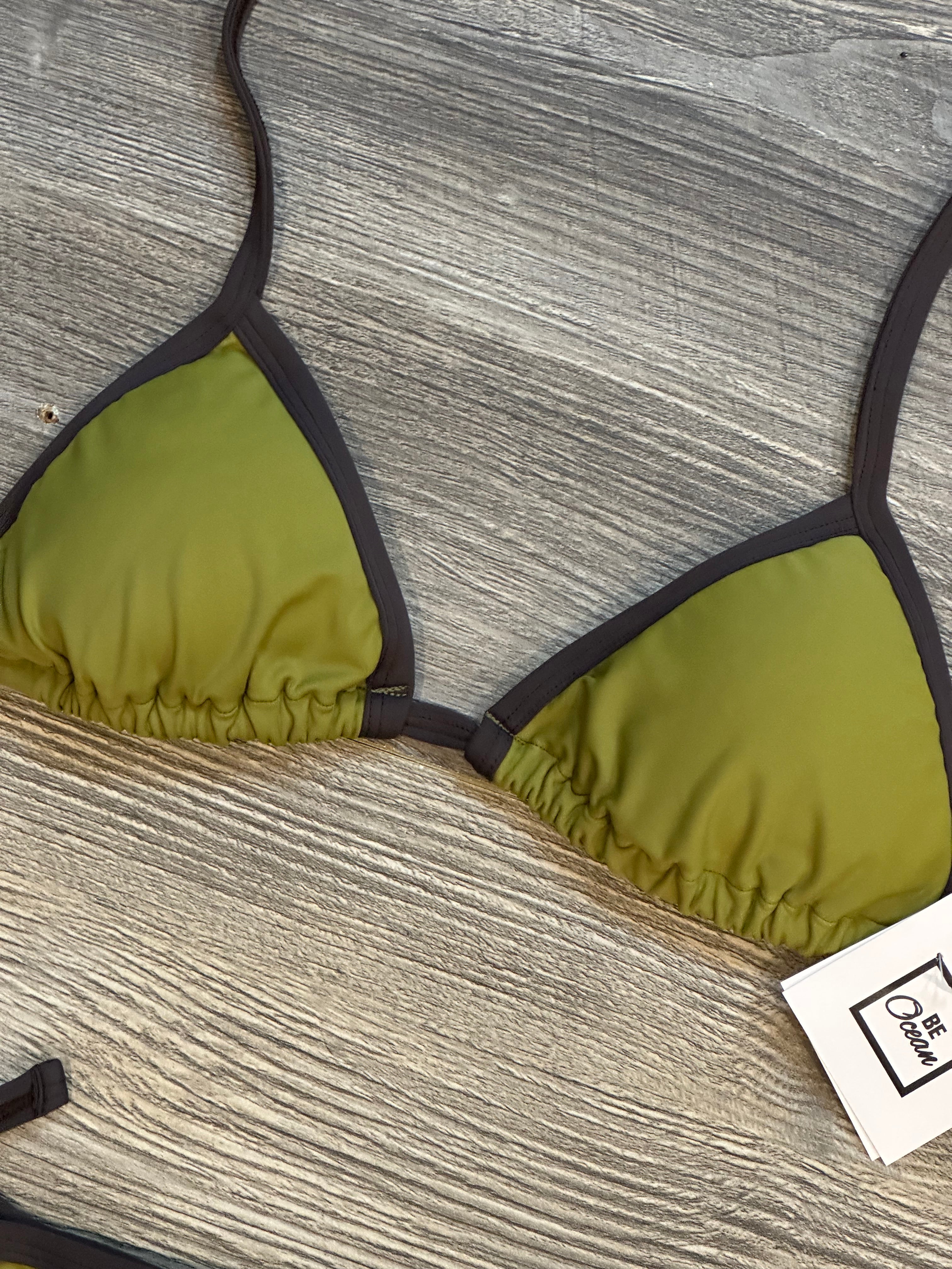 Bikini Set “Maca” Coffee & olive