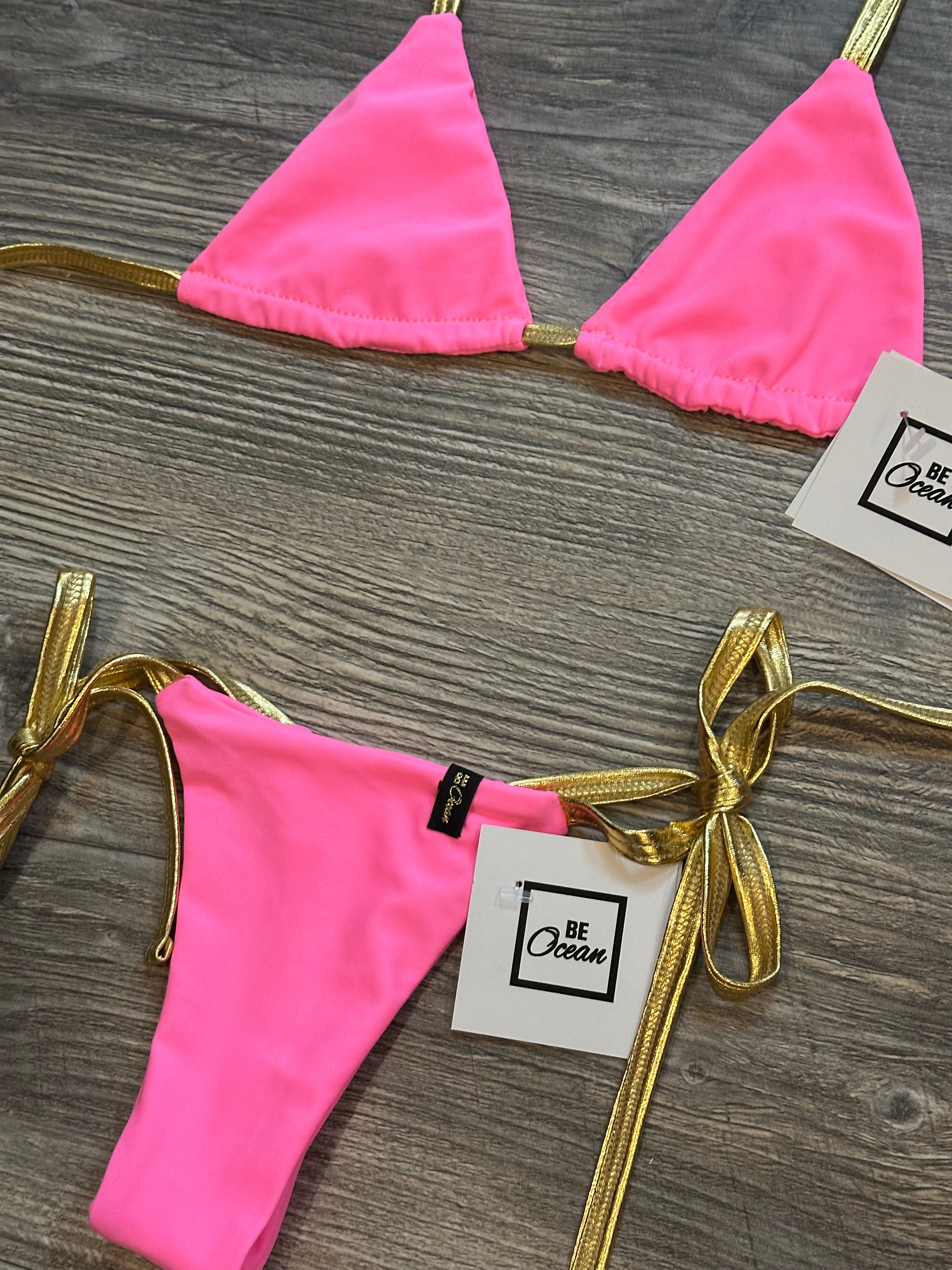 Microbikini Set Pink Gold