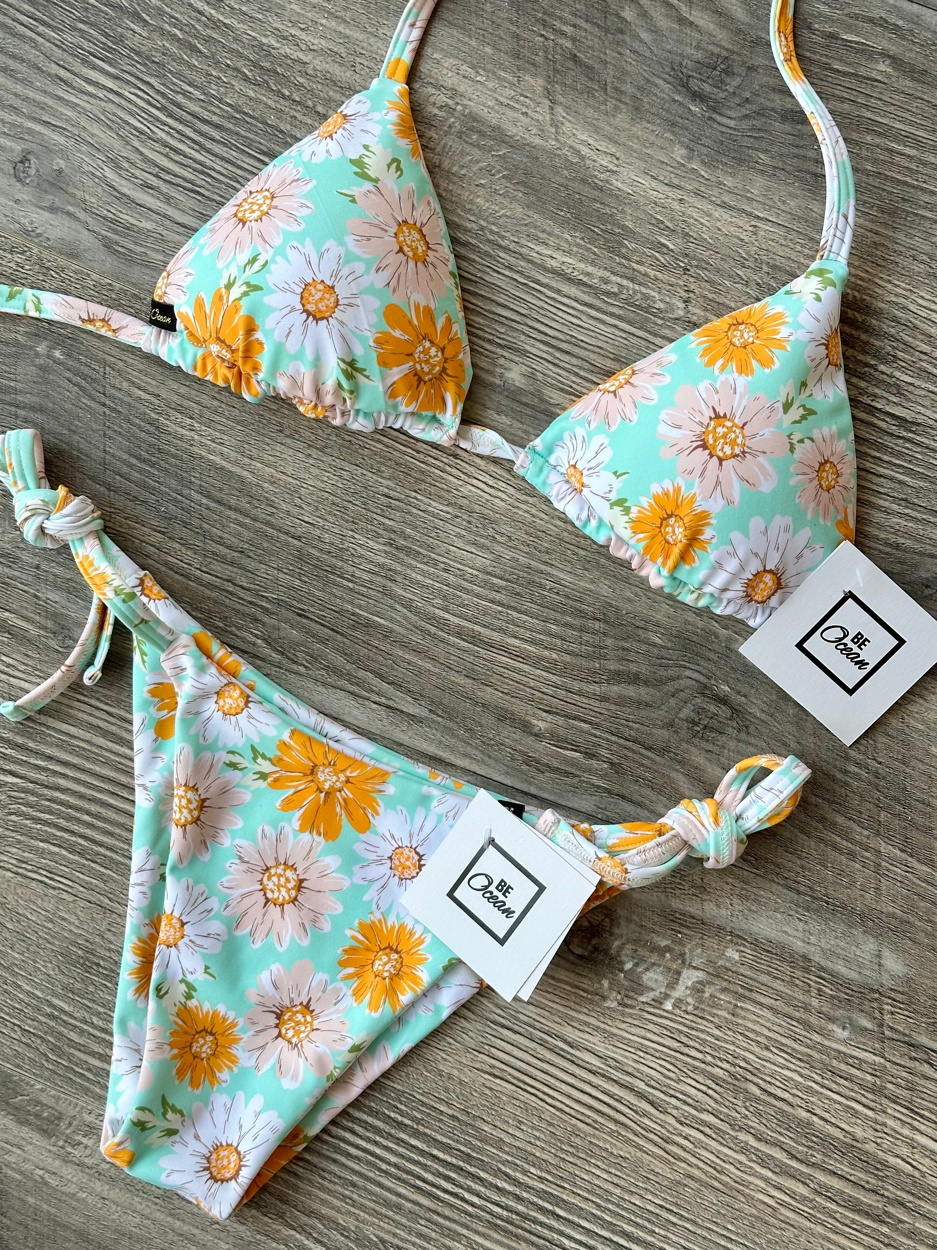 Bikini Set “Pamela” Aqua flower