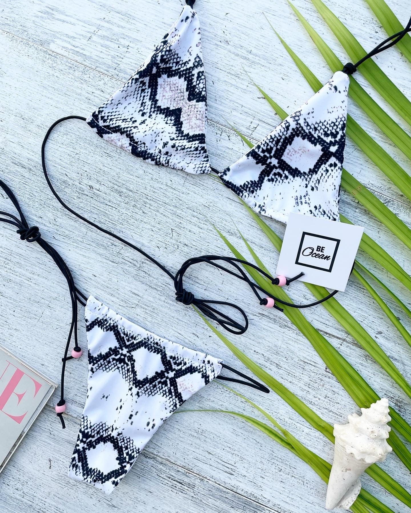Microbikini Elástico White snake