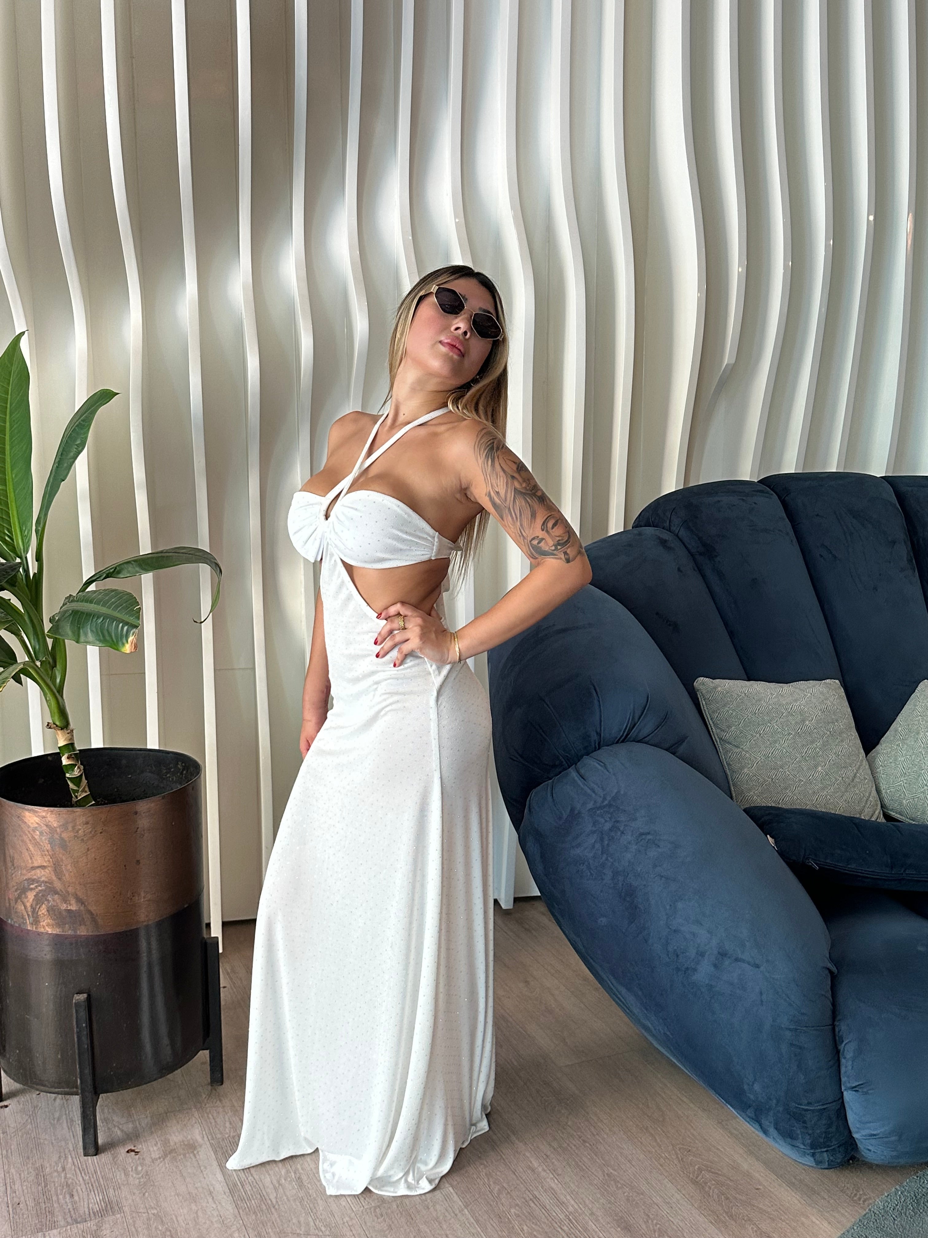 Vestido Lola Night blanco