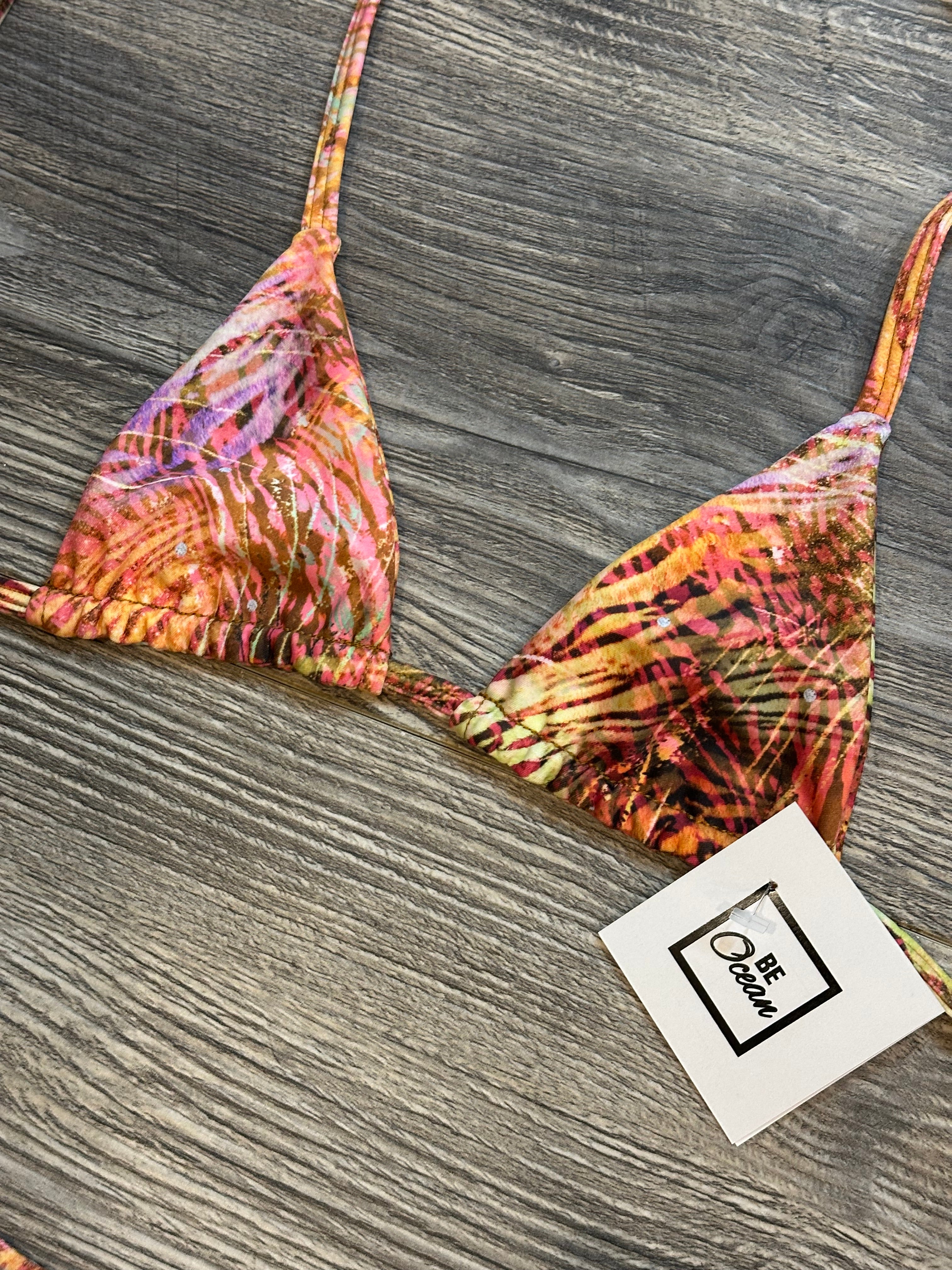 Microbikini Set zebra Orange Warhol