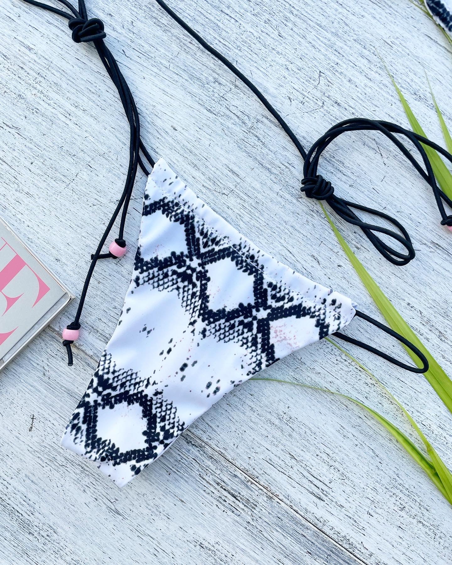 Microbikini Elástico White snake