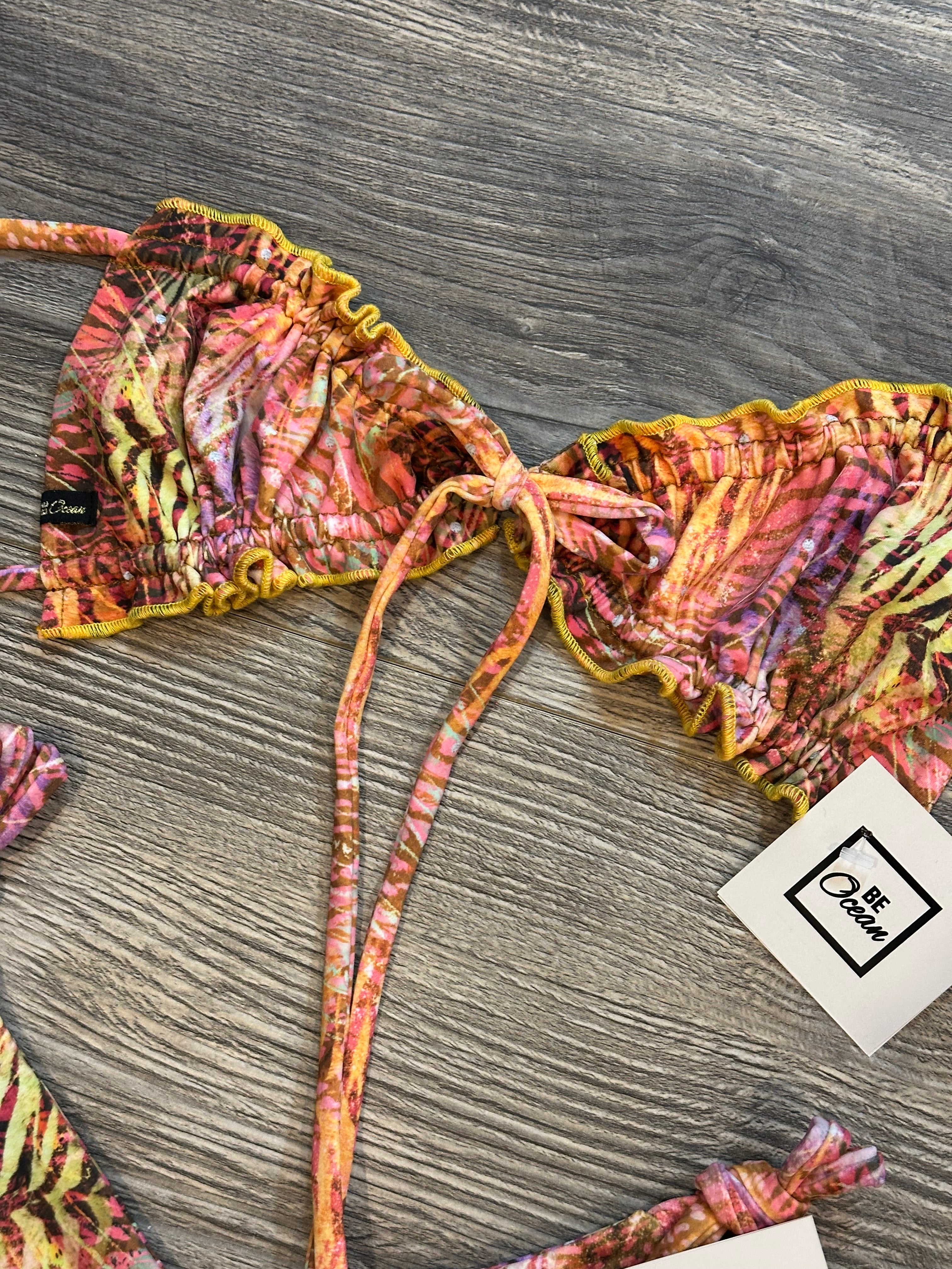 Bikini Set “Mariela” Zebra Orange Warhol