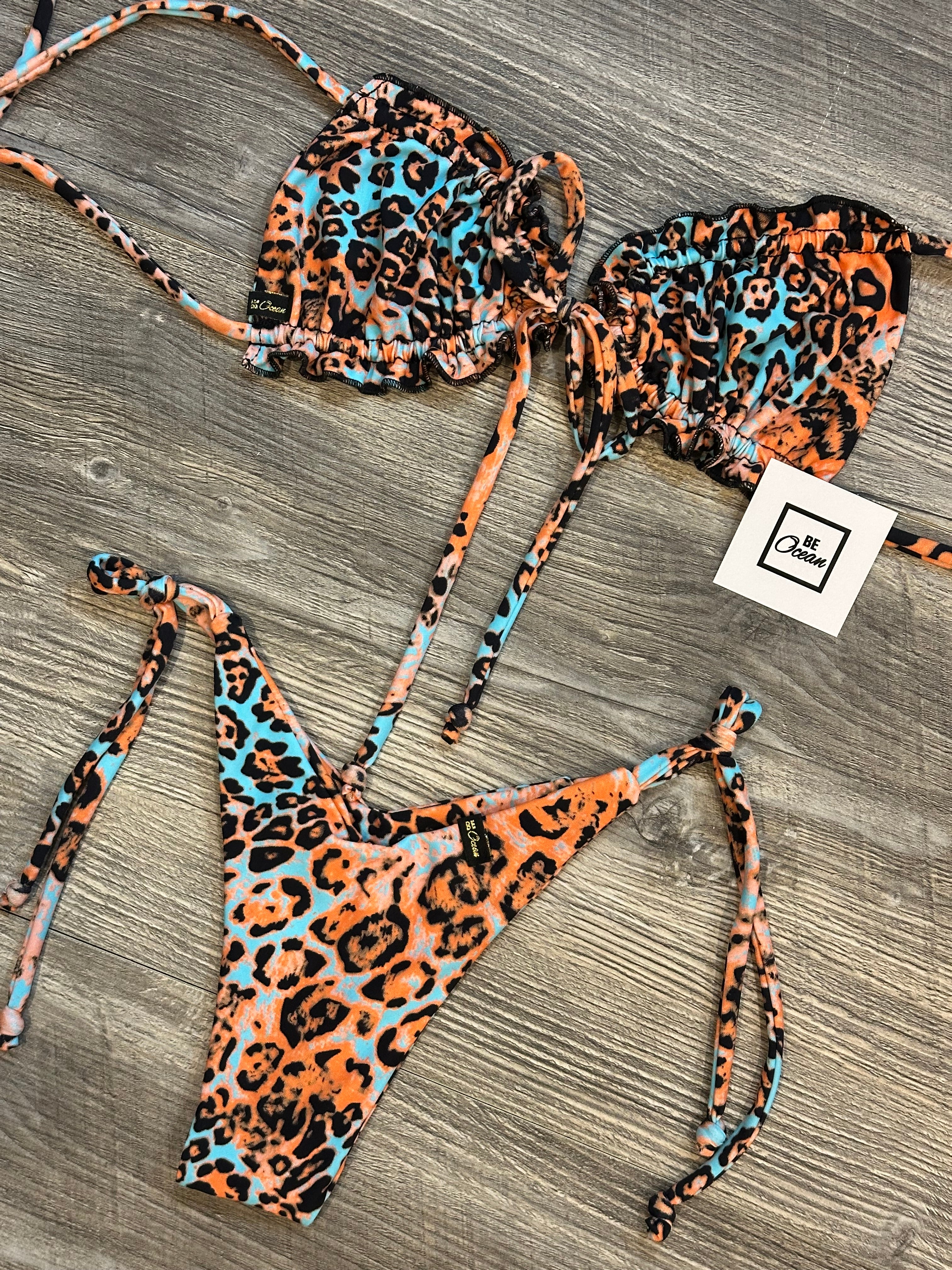 Bikini Set “Mariela” Orange Jaguar