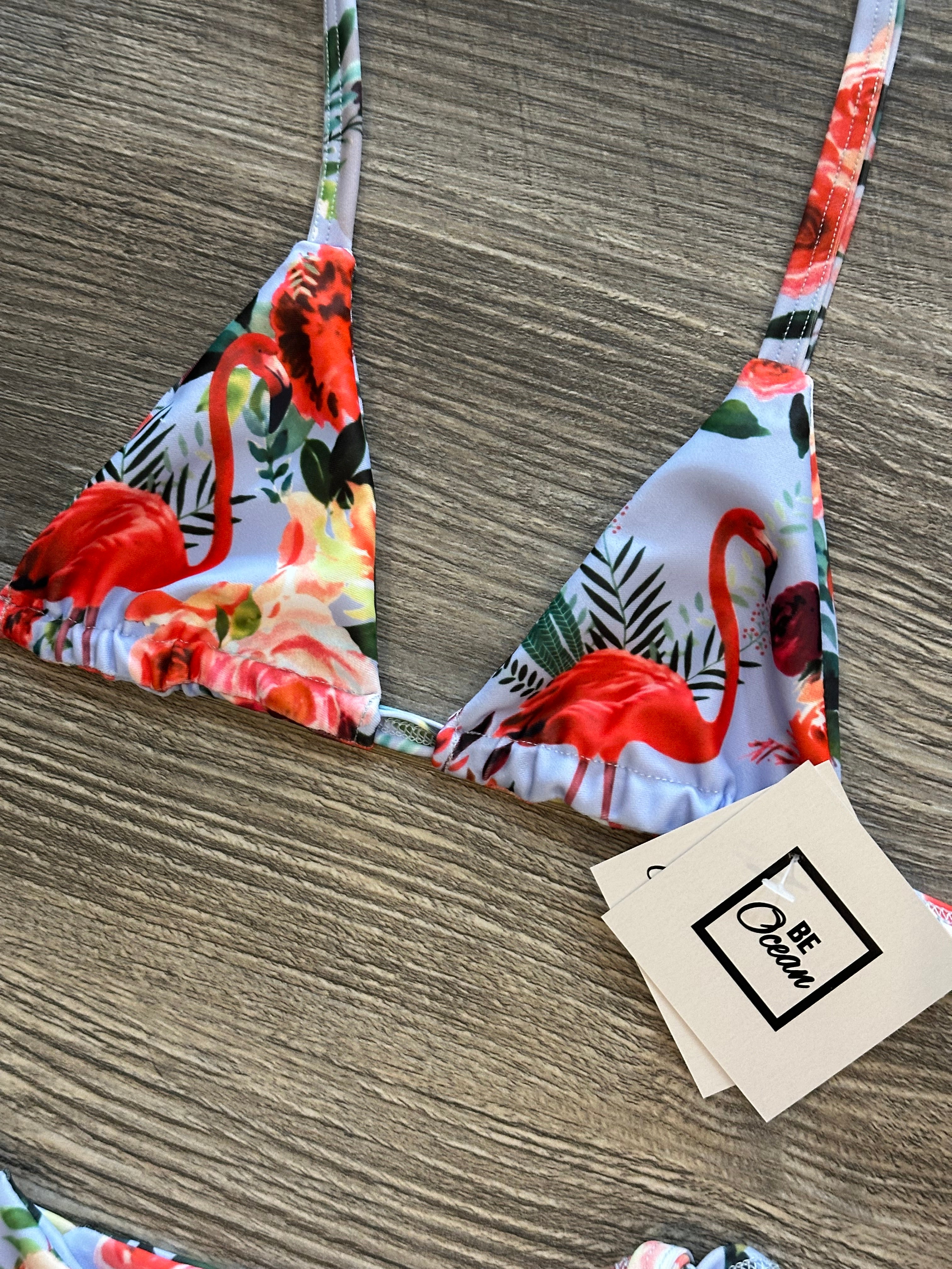 Microbikini Set Lila flamingo