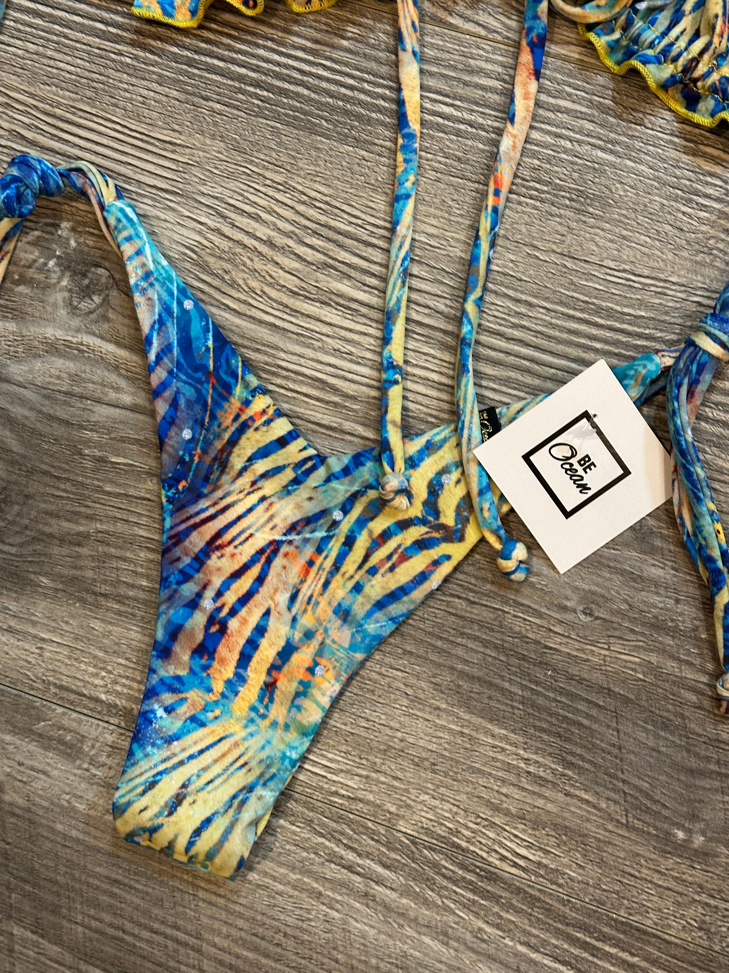 Bikini Set “Mariela” Zebra Blue Warhol