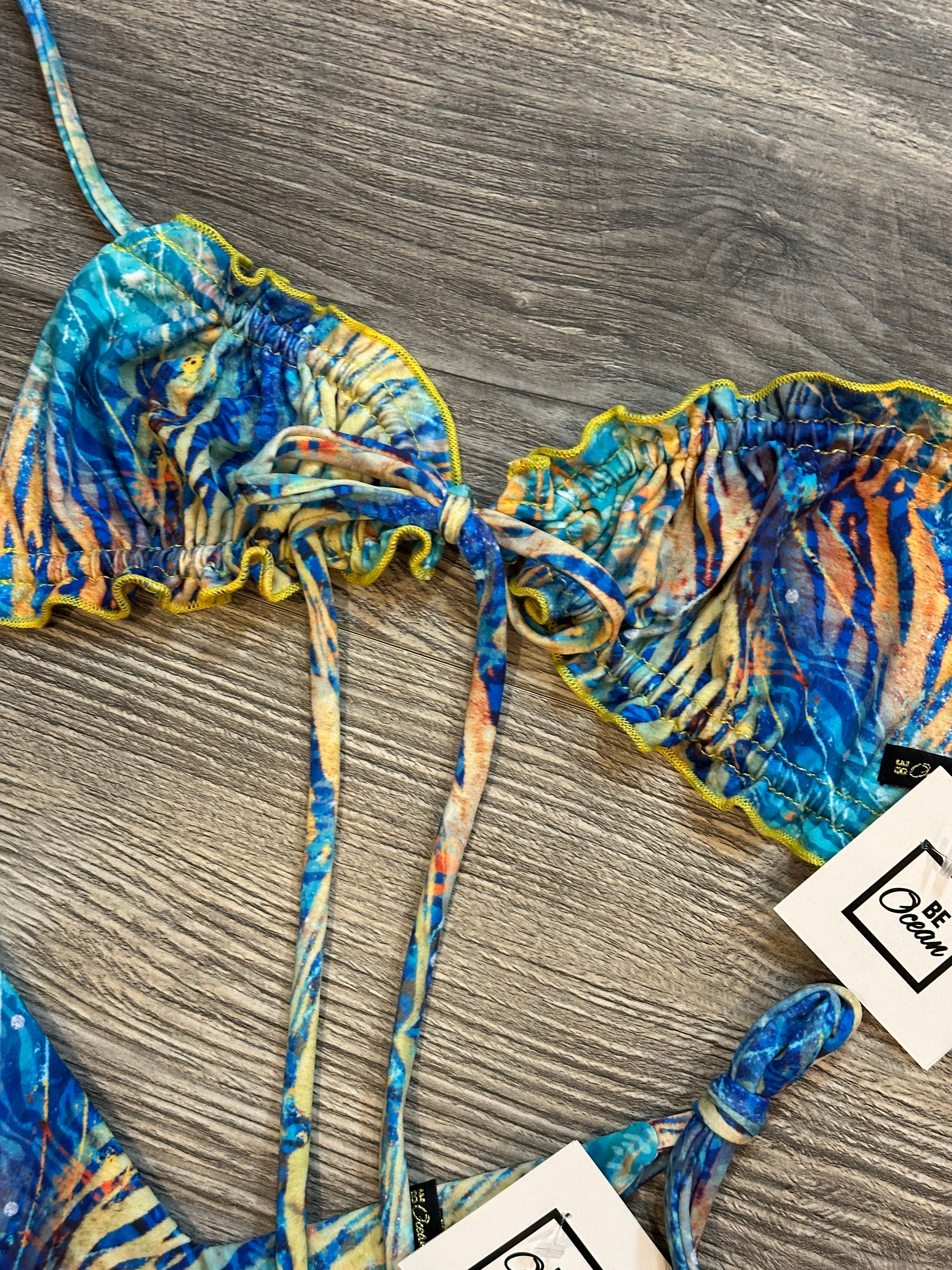 Bikini Set “Mariela” Zebra Blue Warhol