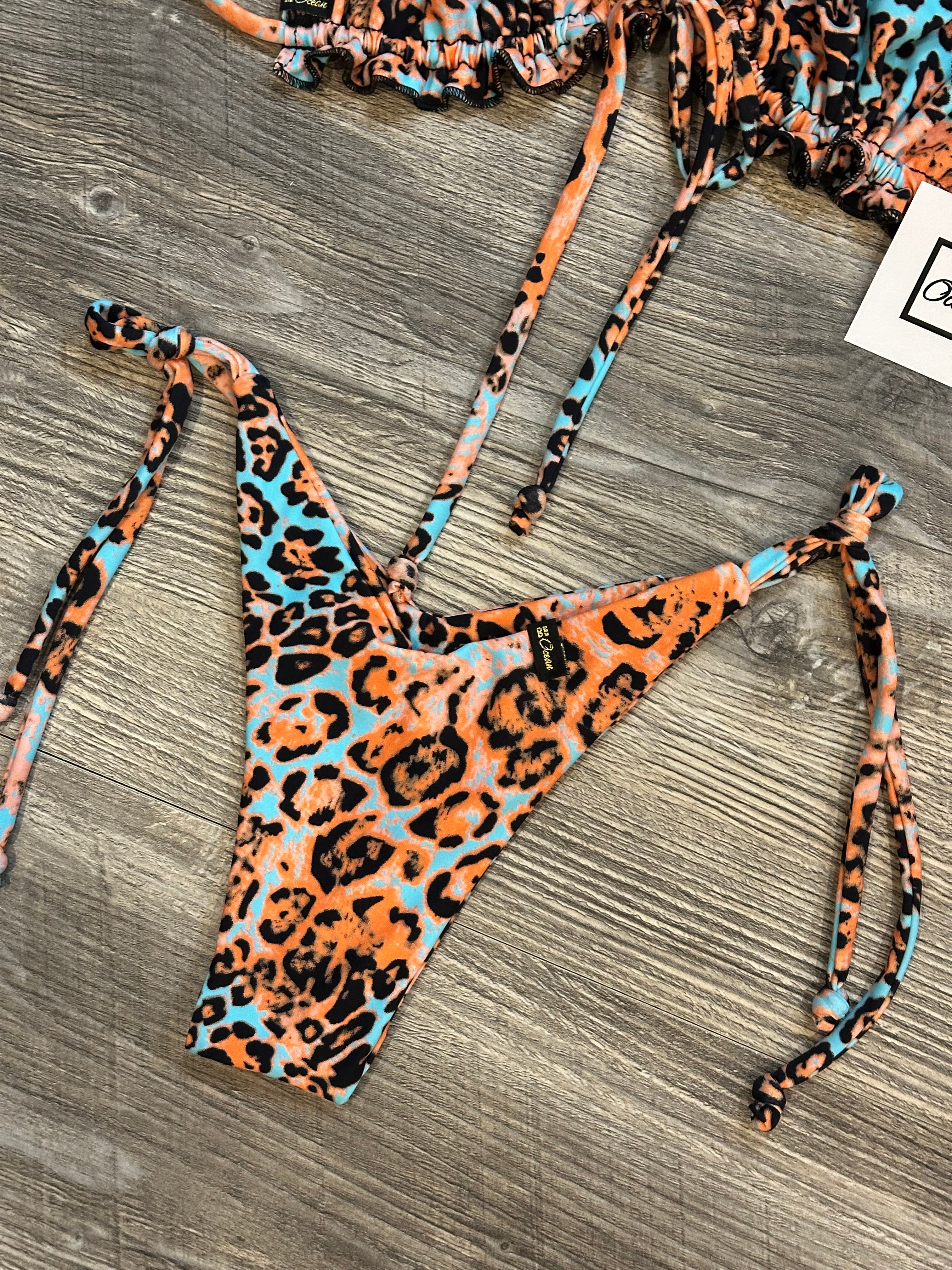 Bikini Set “Mariela” Orange Jaguar